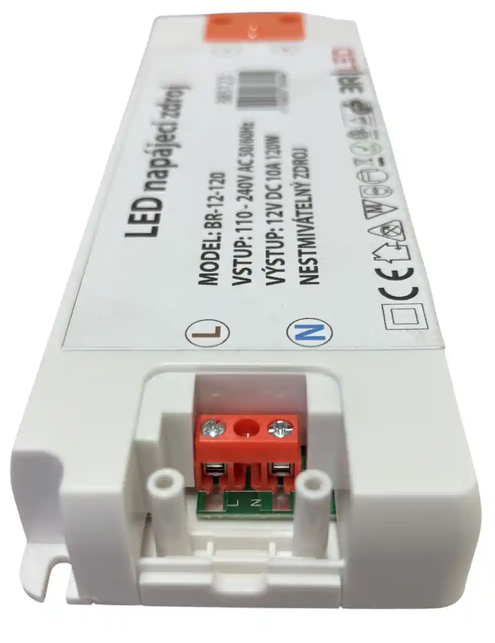 Ochranné funkce LED zdroje BR-12-120 proti zkratu a přetížení s automatickým restartem